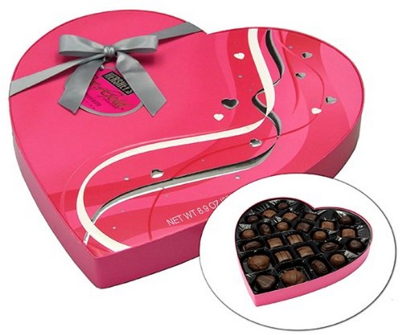 Hershey's Pot of Gold Assorted Milk and Dark Chocolate Premium Collection, Valentines Heart Box, 8.9-Ounce Box