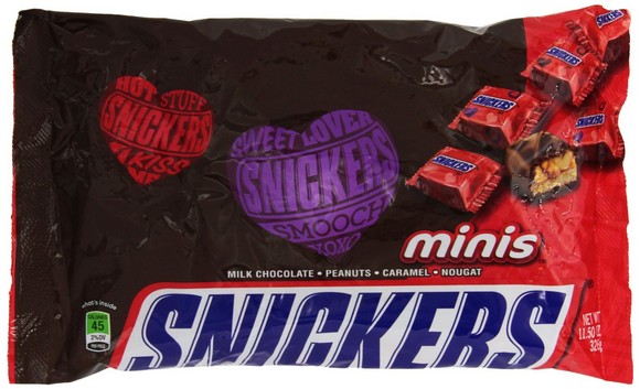 Snickers Valentine's Minis, 11.5-Ounce Packages (Pack of 4)