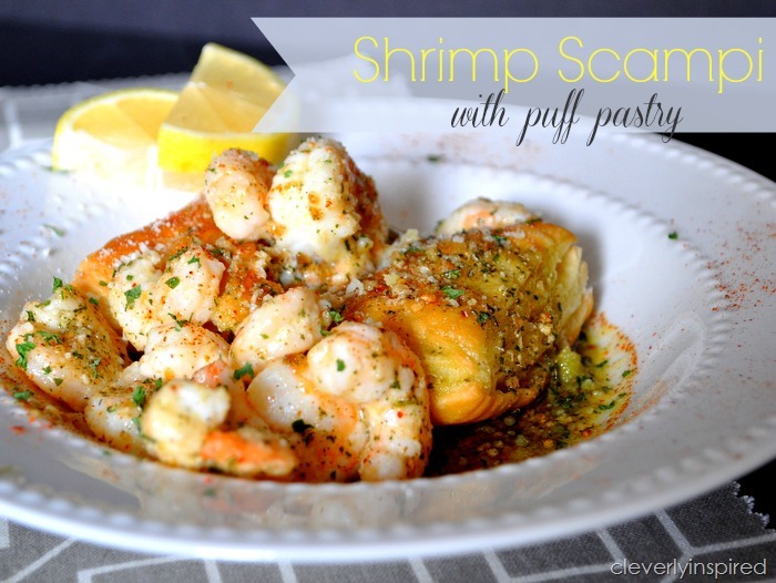 Shrimp Scampi with Puff Pastry recipe
