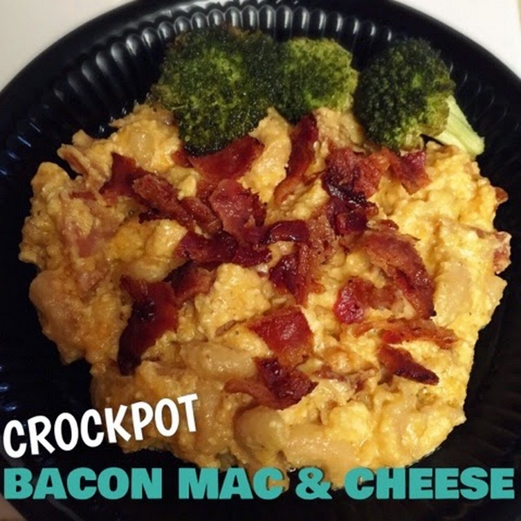 Crockpot Bacon Mac n Cheese