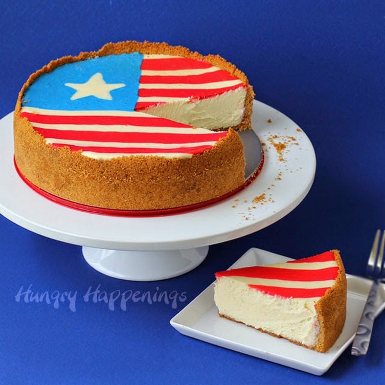 4th of July Flag Cheesecake