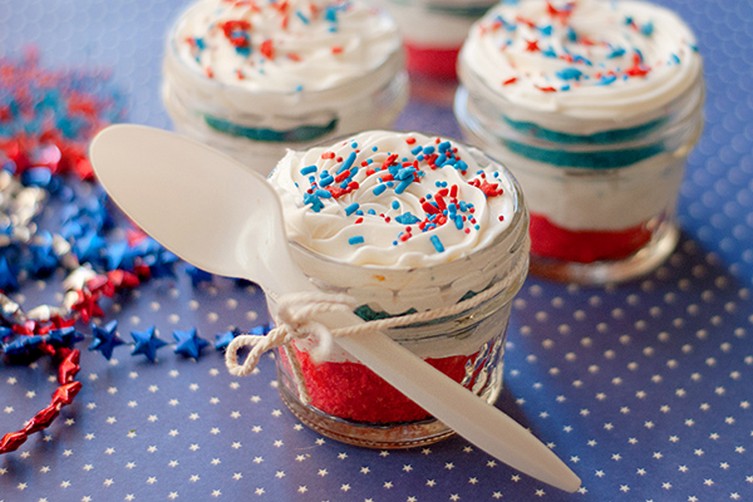 Firecracker Cupcakes in a Jar