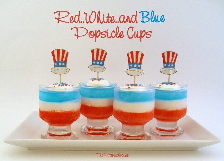 Red, White & Blue Popsicle Cups