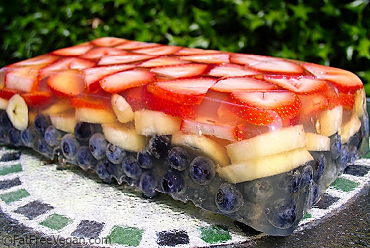 Red, White, and Blue Fruit Terrine