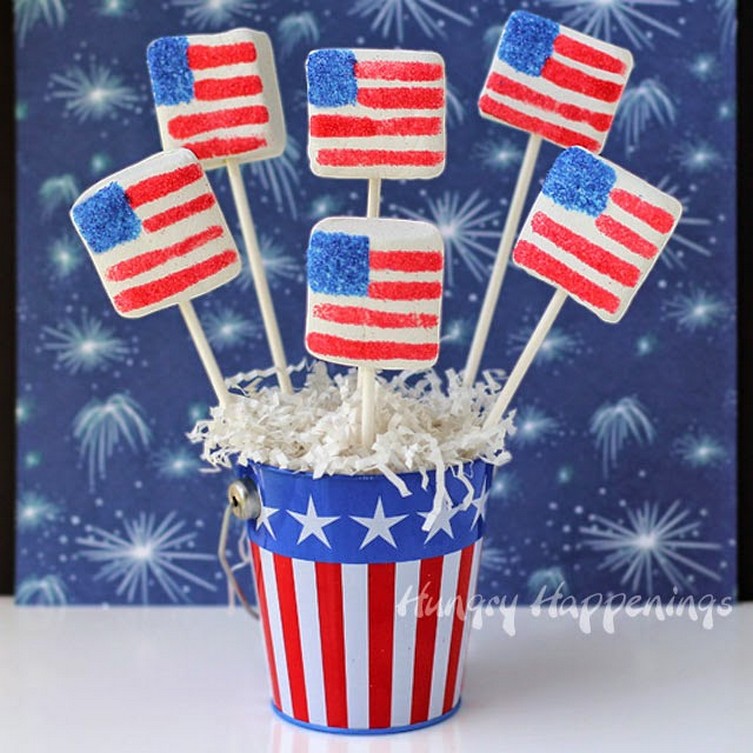 Sugar Coated Marshmallow Flags