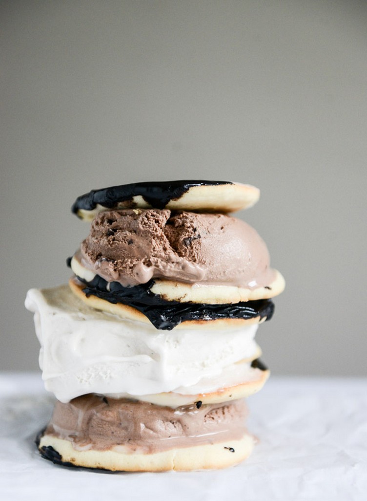 Black and White Cookie Ice Cream Sandwiches