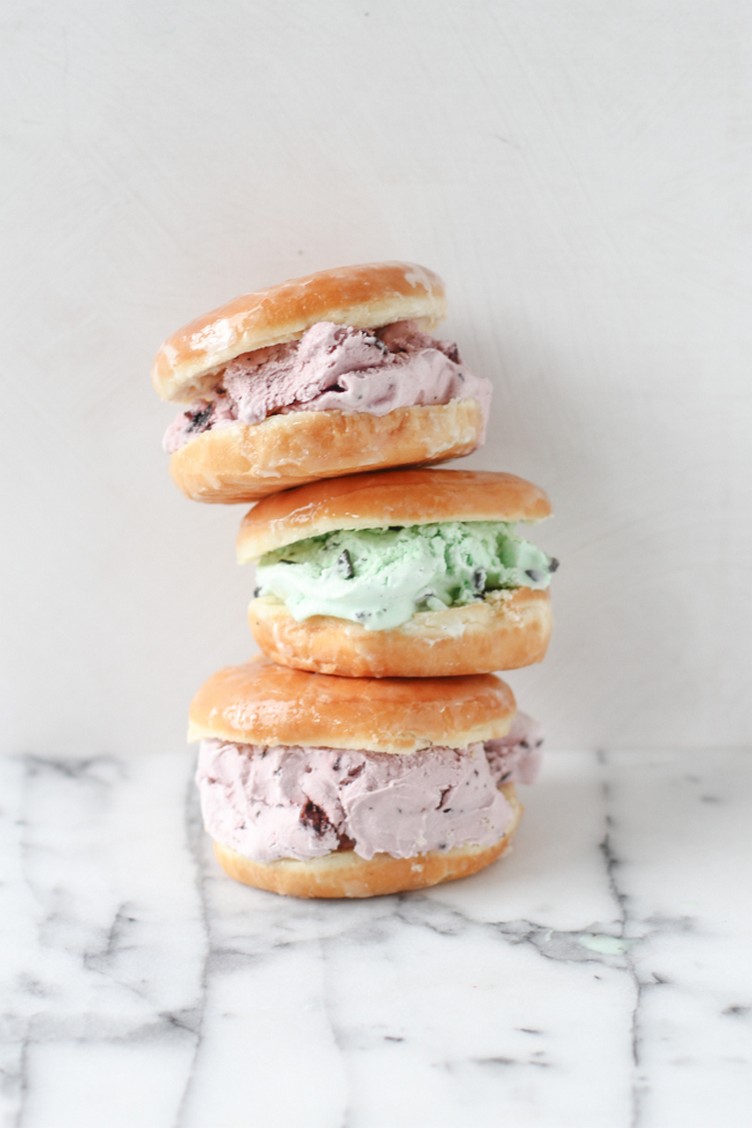 Donut Ice Cream Sandwiches