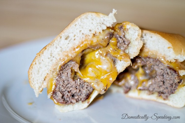 Cheese Filled Burgers with Barbeque Ranch Dressing