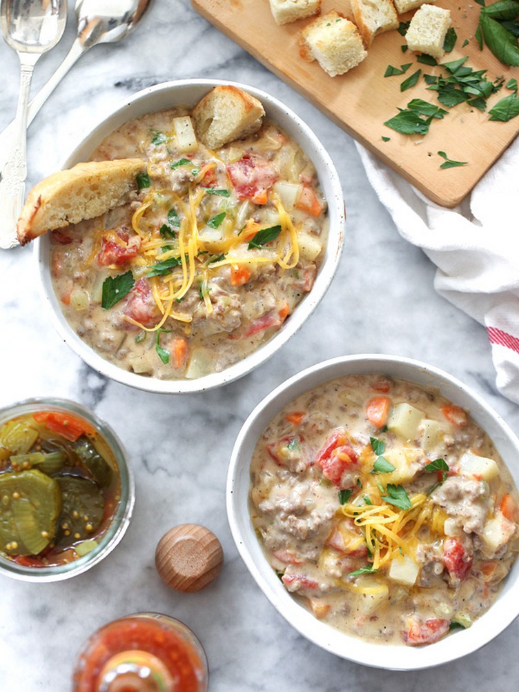 The Best Cheeseburger Soup