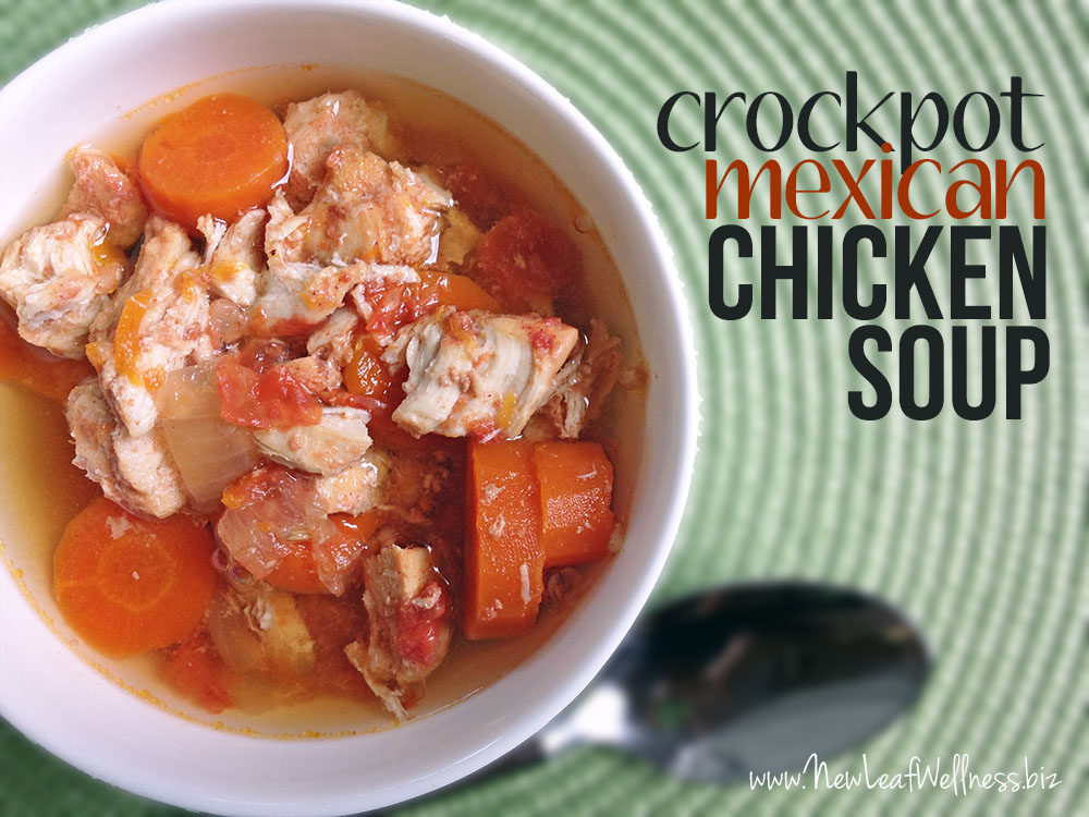 Crockpot Chicken Soup with Mexican Seasonings