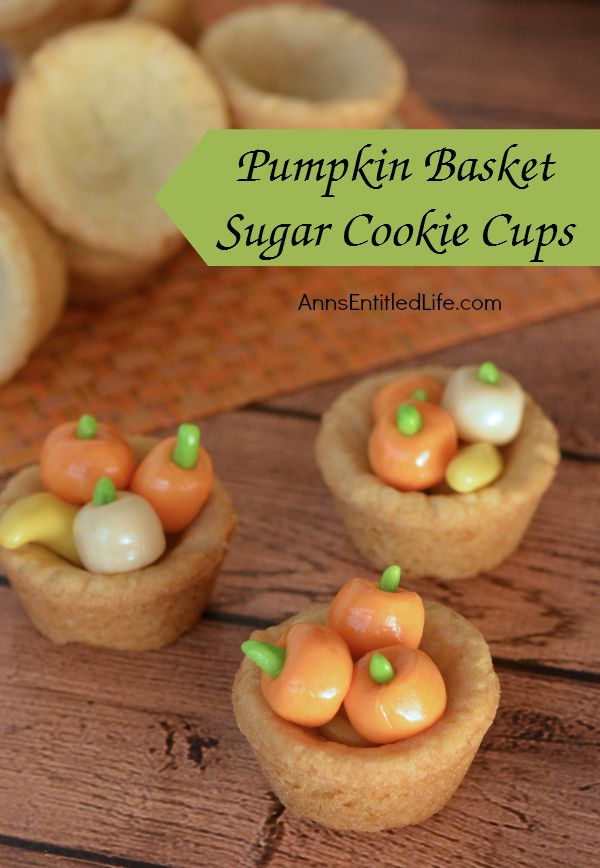 Pumpkin Basket Sugar Cookie Cups Recipe