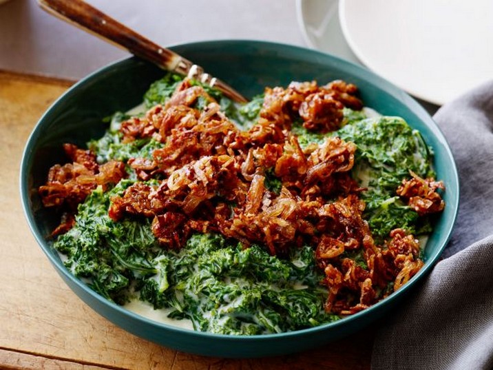 Creamed Kale with Caramelized Shallots Recipe