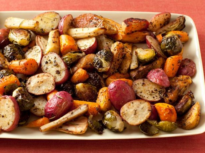 Giada's Roasted Potatoes, Carrots, Parsnips and Brussels Sprouts Recipe