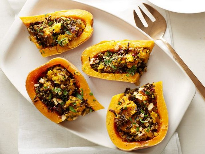 Vegan Wild-Rice-Stuffed Butternut Squash Recipe