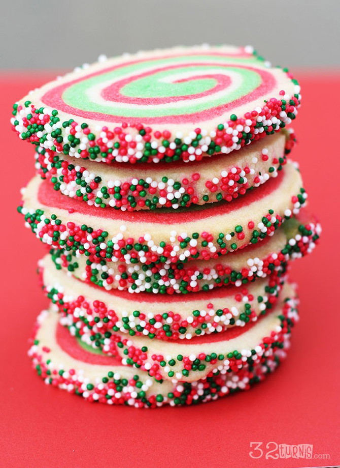Christmas Swirl Sugar Cookies Recipe