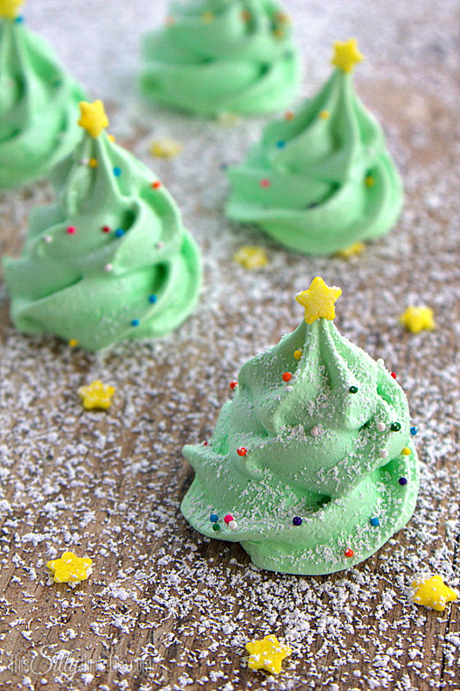 Christmas Tree Meringue Cookies Recipe