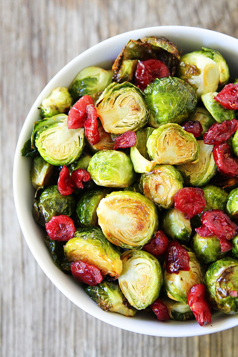 Cranberry Orange Roasted Brussels Sprouts