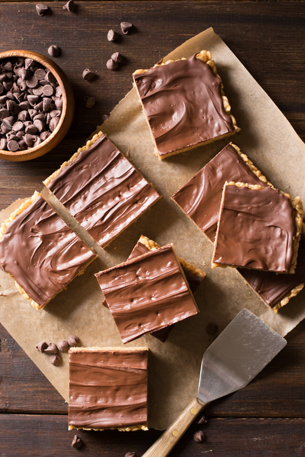 Chocolate Peanut Butter Rice Krispie Bars Recipe