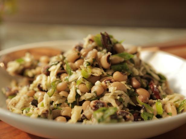 http://www.foodnetwork.com/recipes/damaris-phillips/black-eyed-pea-salad-with-fried-kalamata-olives-and-parsnip-2665678.html
