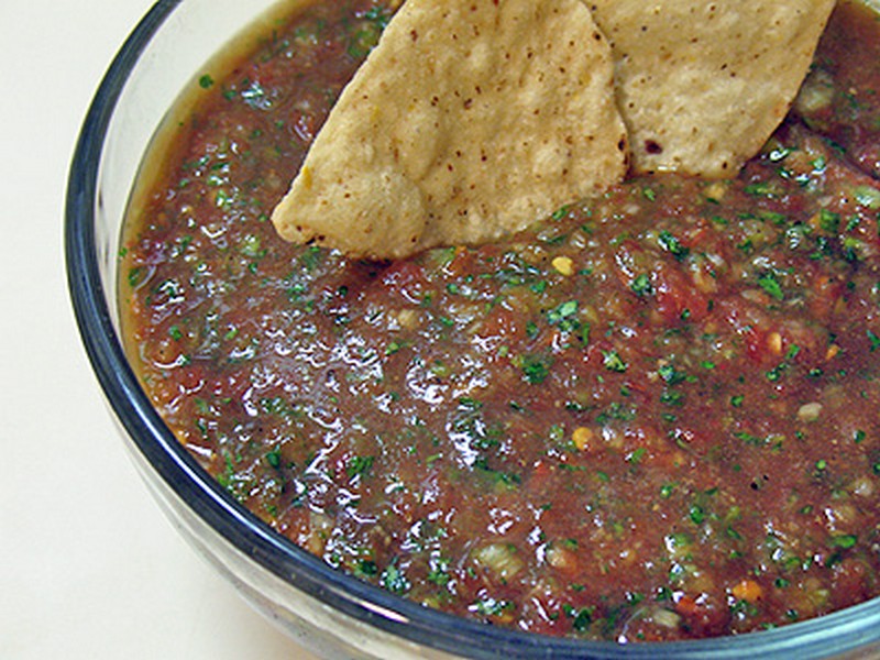 Homemade Salsa from Canned Tomatoes Recipe