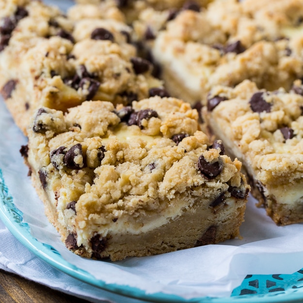 http://spicysouthernkitchen.com/chocolate-chip-cheesecake-bars/