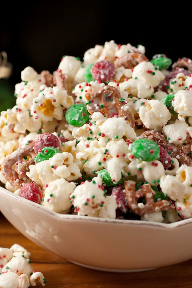 Christmas Crunch (Funfetti Popcorn Christmas Style) recipe