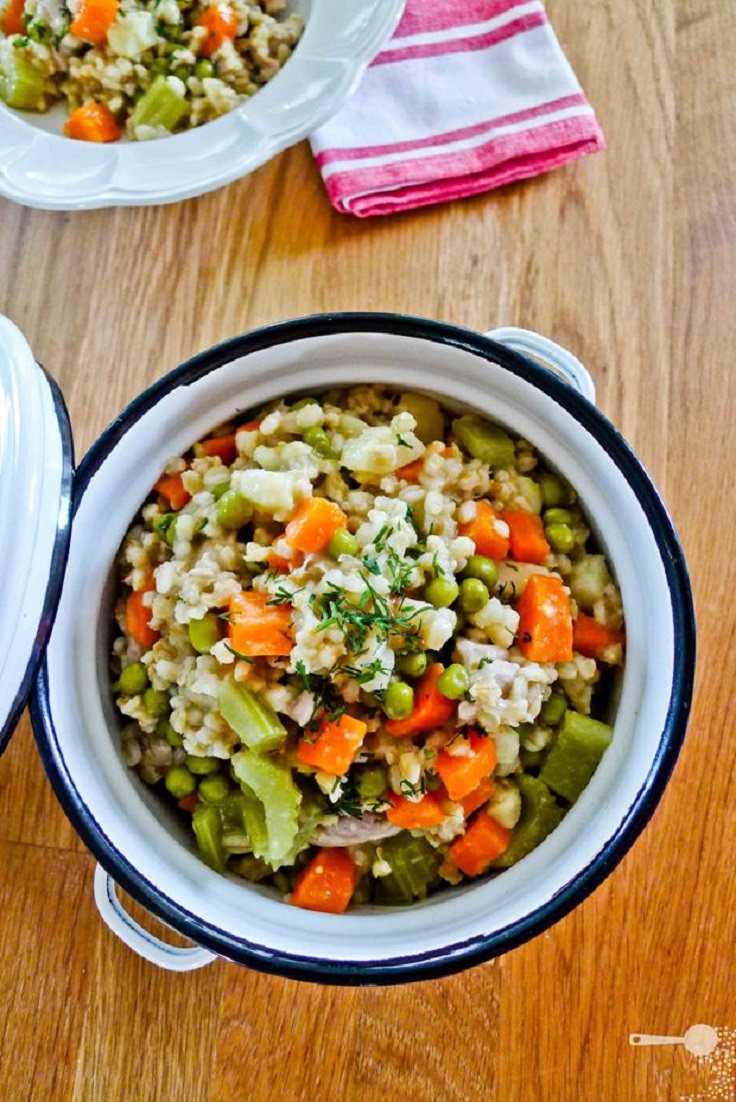 Pearl Barley ‘Risotto’ with Vegetables and Chicken recipe