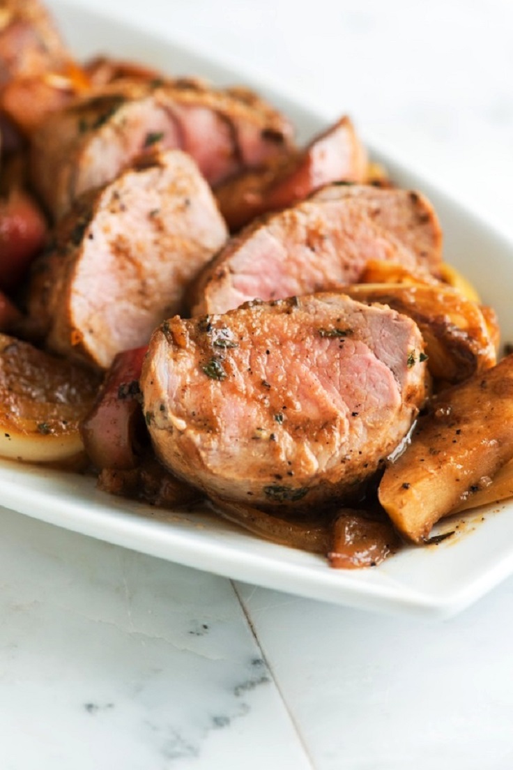 Roasted Pork Tenderloin With Apples Recipe