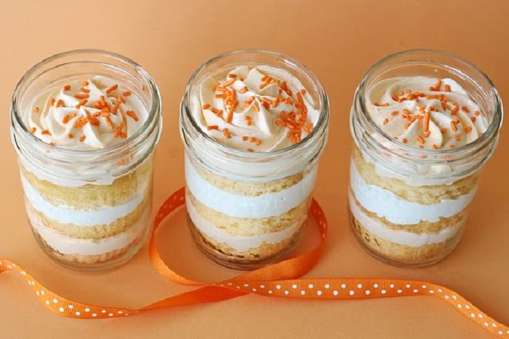 Orange Dreamsicle Cupcakes in a Jar recipe