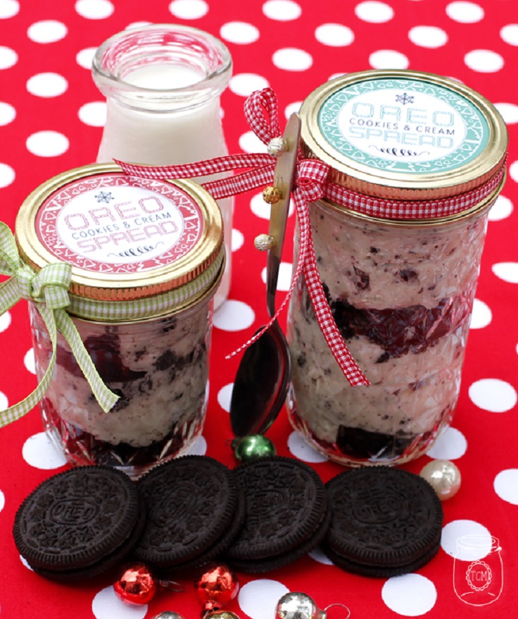 Oreo Cookies & Cream Spread Mason Jar Gift recipe