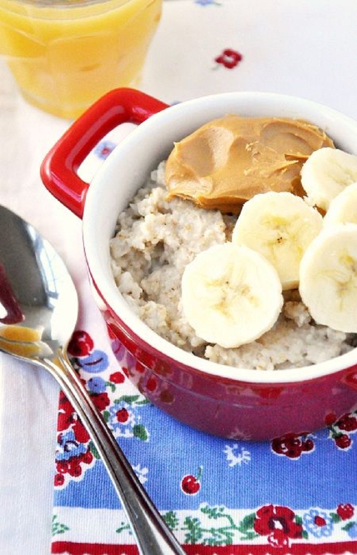 Peanut Butter & Banana Oatmeal Breakfast recipe