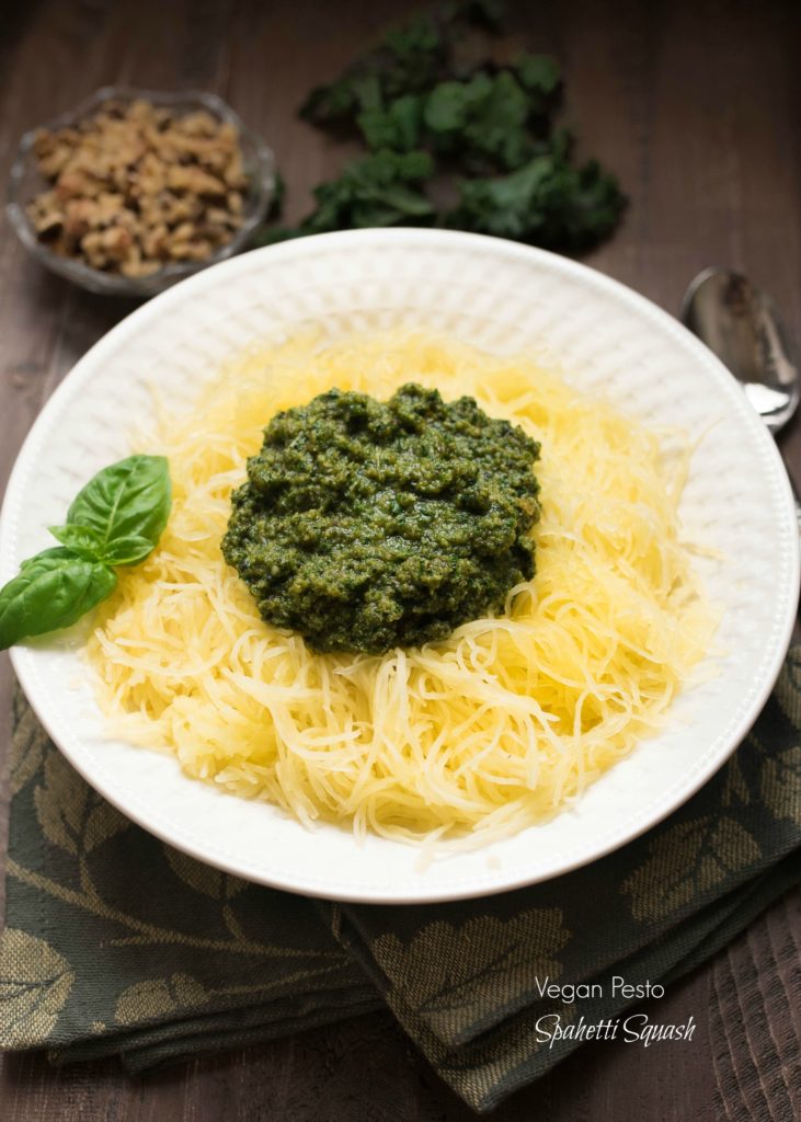 http://www.nutritiouseats.com/vegan-pesto-spaghetti-squash/