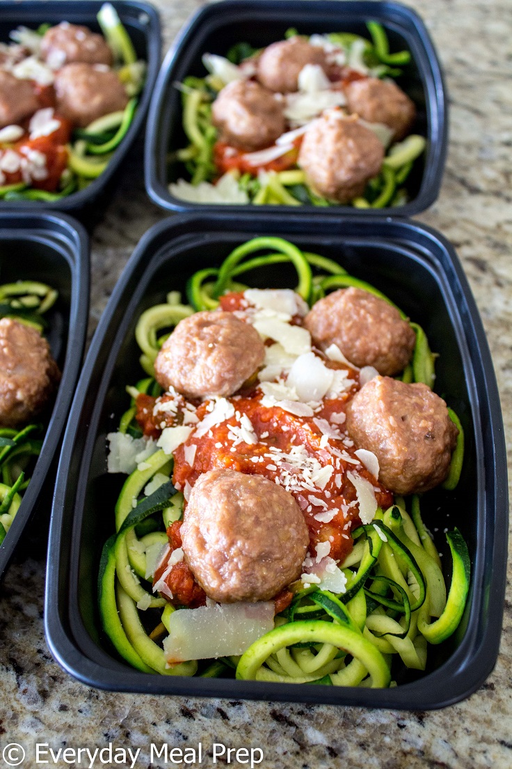 Zoodles with Marinara & Meatballs recipe