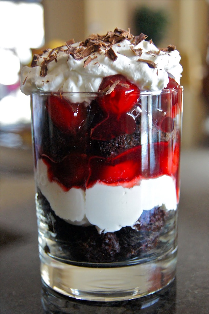 Individual Black Forest Trifles recipe