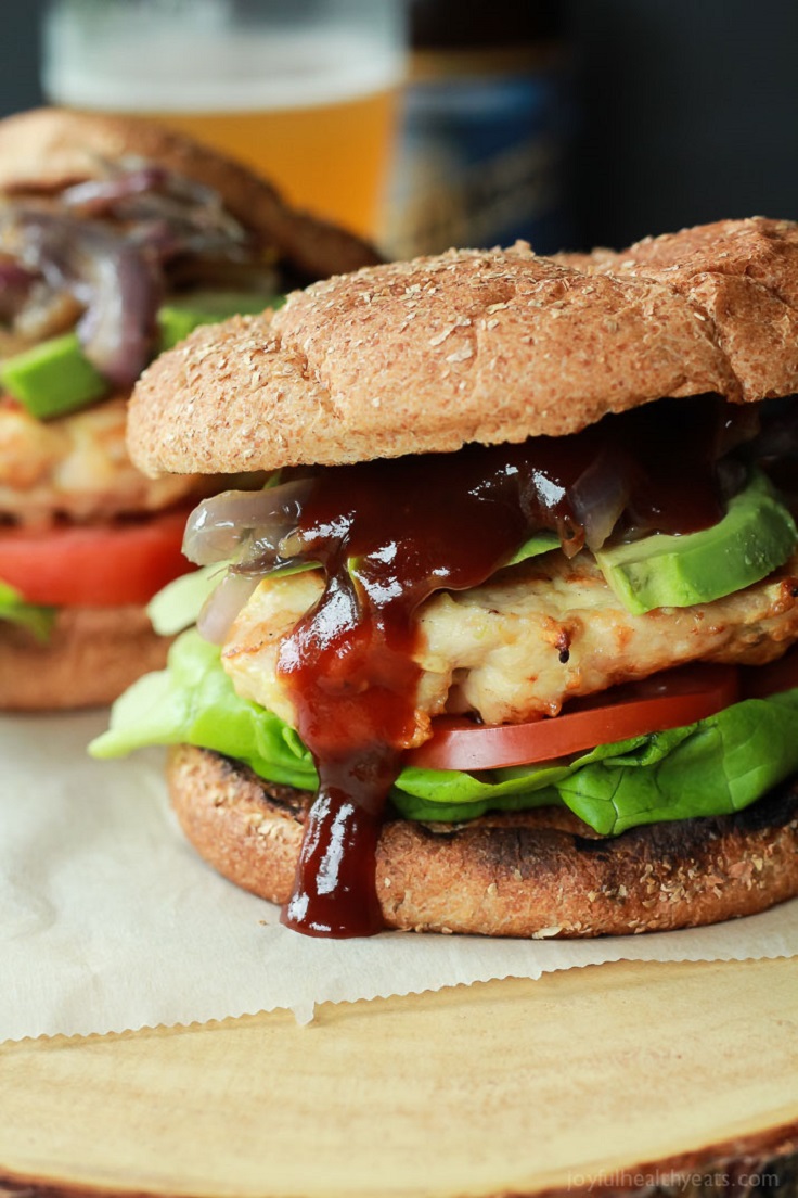 Chicken Burger with Caramelized Onions recipe