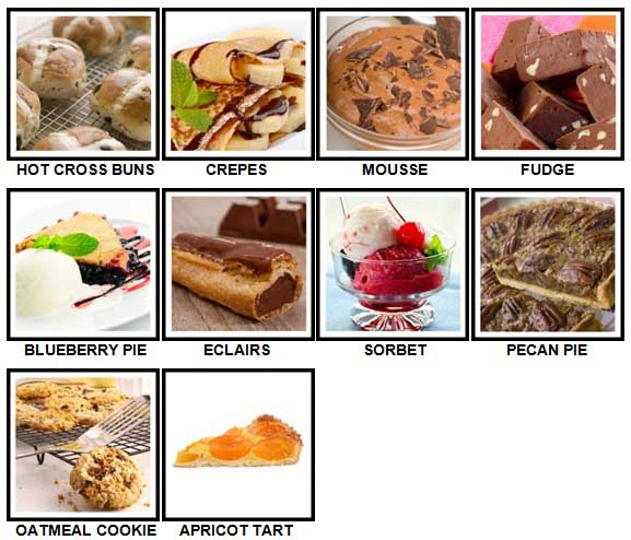 100 Pics Desserts Answers