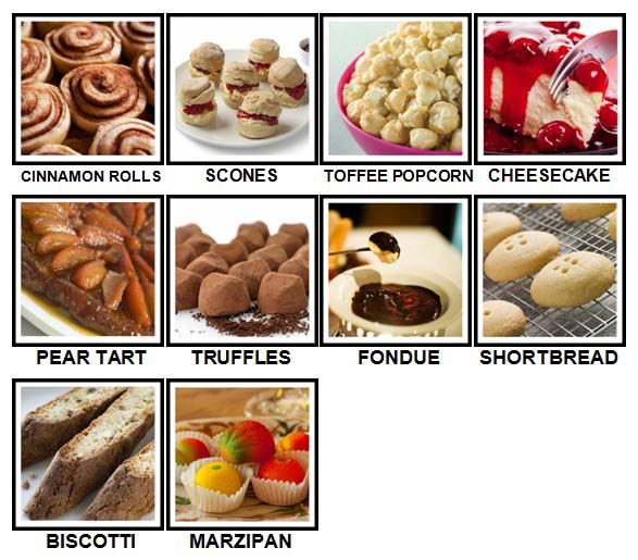 100 Pics Desserts Answers
