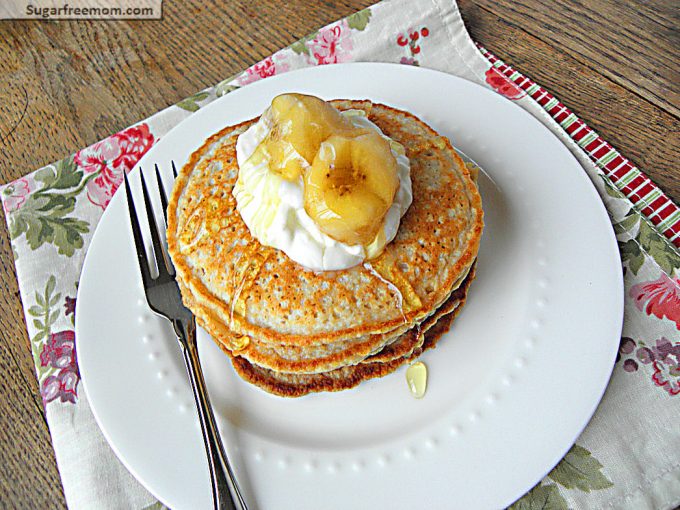 Banana Oat Protein Pancakes recipe