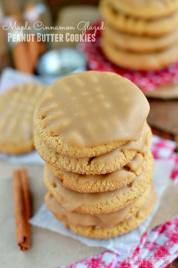 Maple Cinnamon Glazed Peanut Butter Cookies recipe