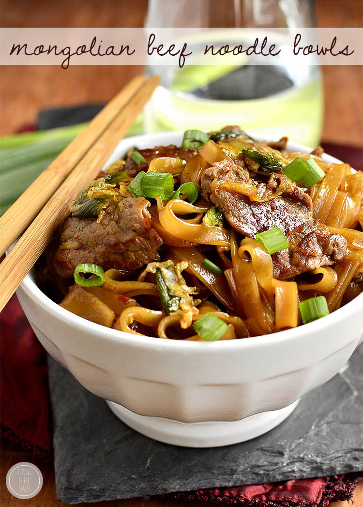 Happy National Noodle Day! - Mongolian Beef Noodle Bowls