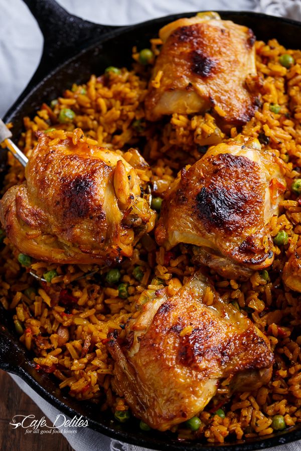 83 Delicious Spanish Recipes - Arroz Con Pollo (One Pan Spanish Chicken and Rice)