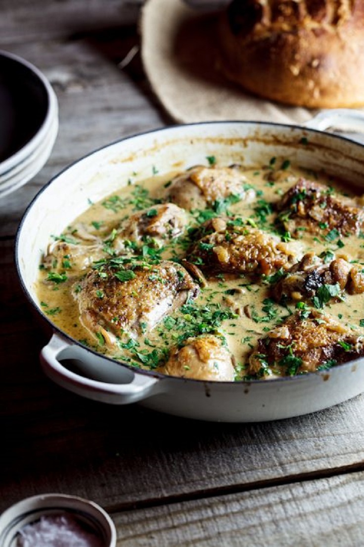 Top 10 Delicious Sauce Recipes for Chicken - Chicken with White Wine and Mushroom Sauce
