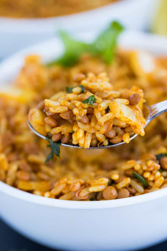 100 Side Dish Recipes - Curried Lentil Rice Recipe
