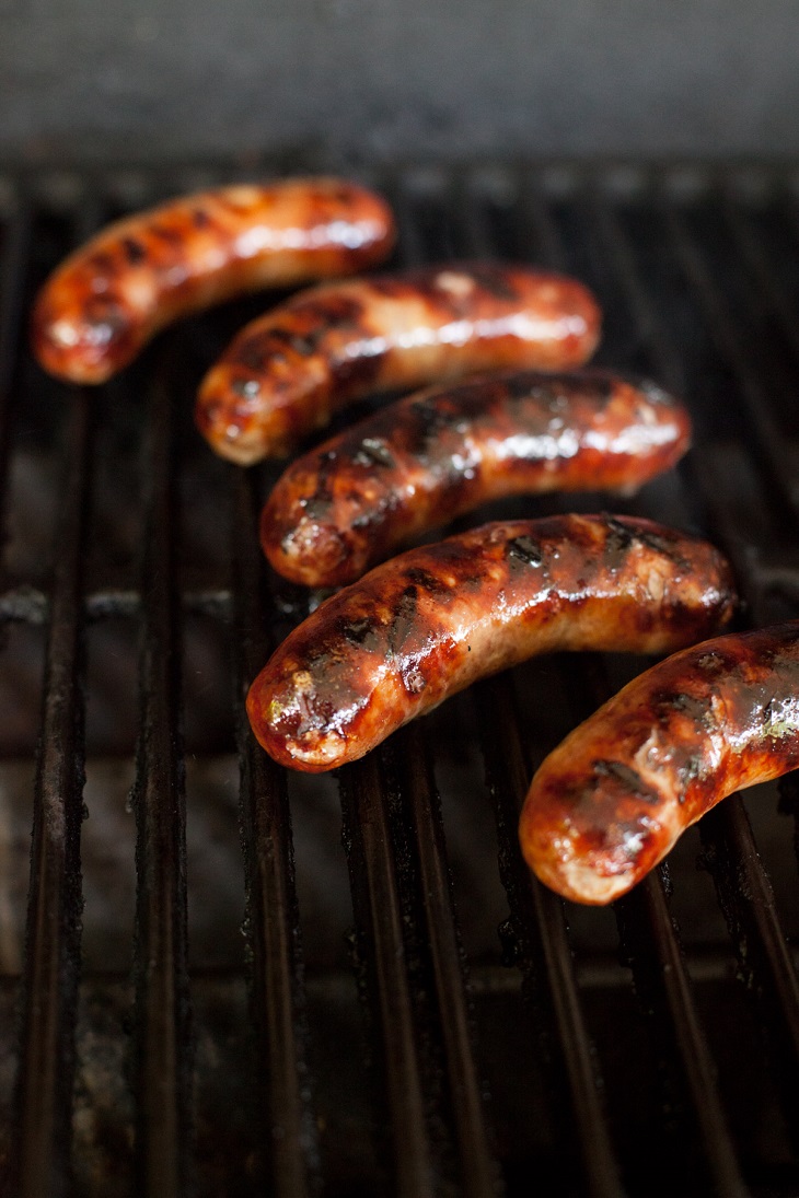 Top 10 Recipes with Beer - Beer Braised Brats with Red Sauerkraut