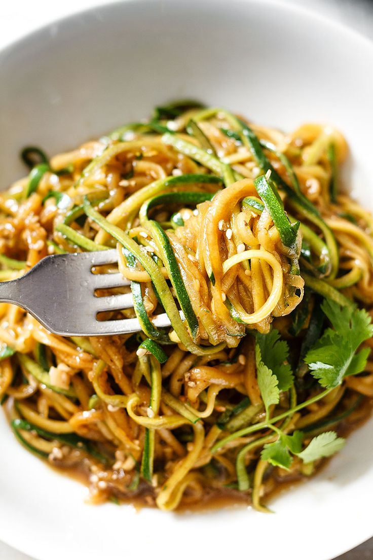 Top 10 Healthy and Delicious Zucchini Noodles Recipes - Teriyaki Zucchini Noodles